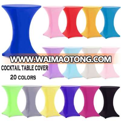 20 Colors Spandex Cocktail Table Cover For Wedding Banquet Christmas