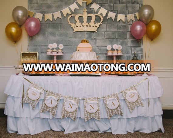 New Design Ruffled Polyester Table Skirting For Wedding