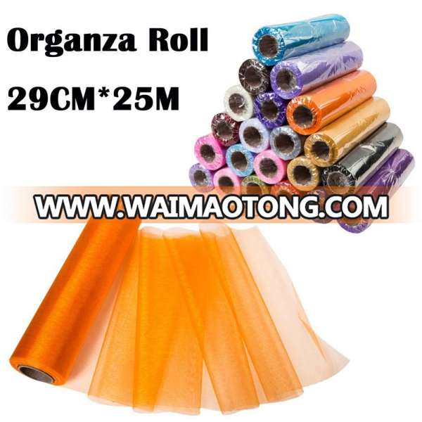 Premium Sheer Organza Fabric Rolls Wedding Decoration Organza Roll